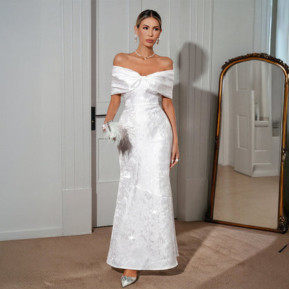 Elegant Strapless Long Dress