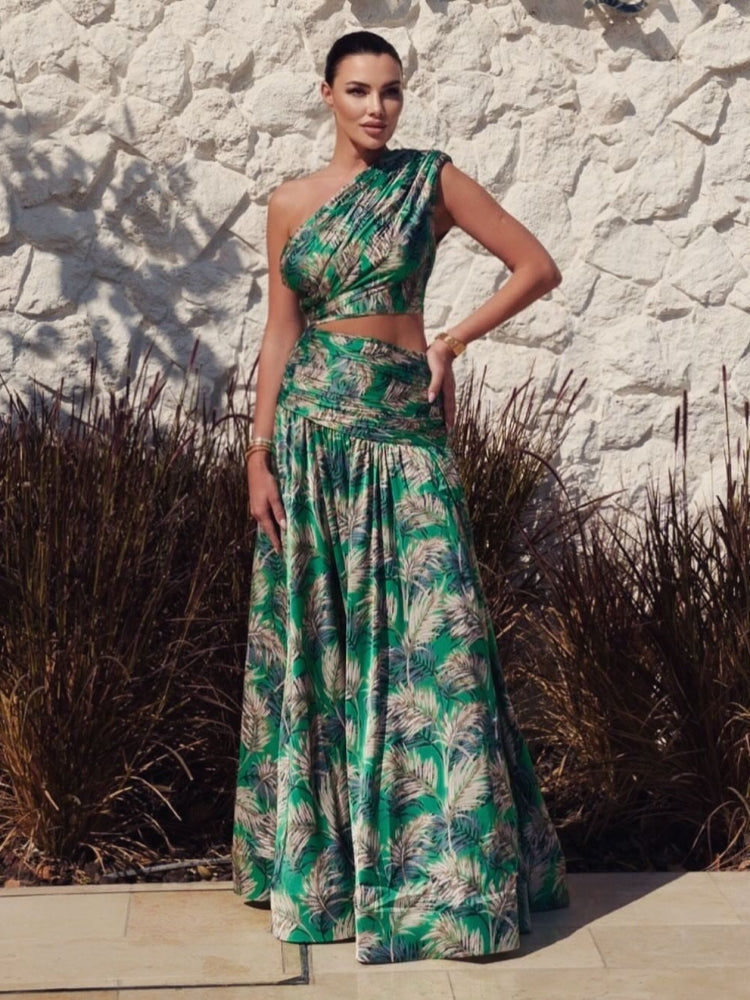 High Slit Maxi Dress Set - vevewholesale
