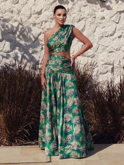High Slit Maxi Dress Set - vevewholesale