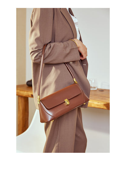 French Genuine Leather Underarm Bag - vevewholesale
