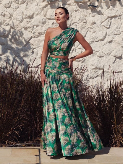 High Slit Maxi Dress Set - vevewholesale