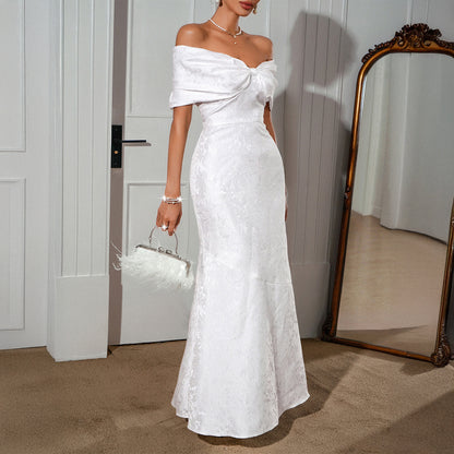 Elegant Strapless Long Dress