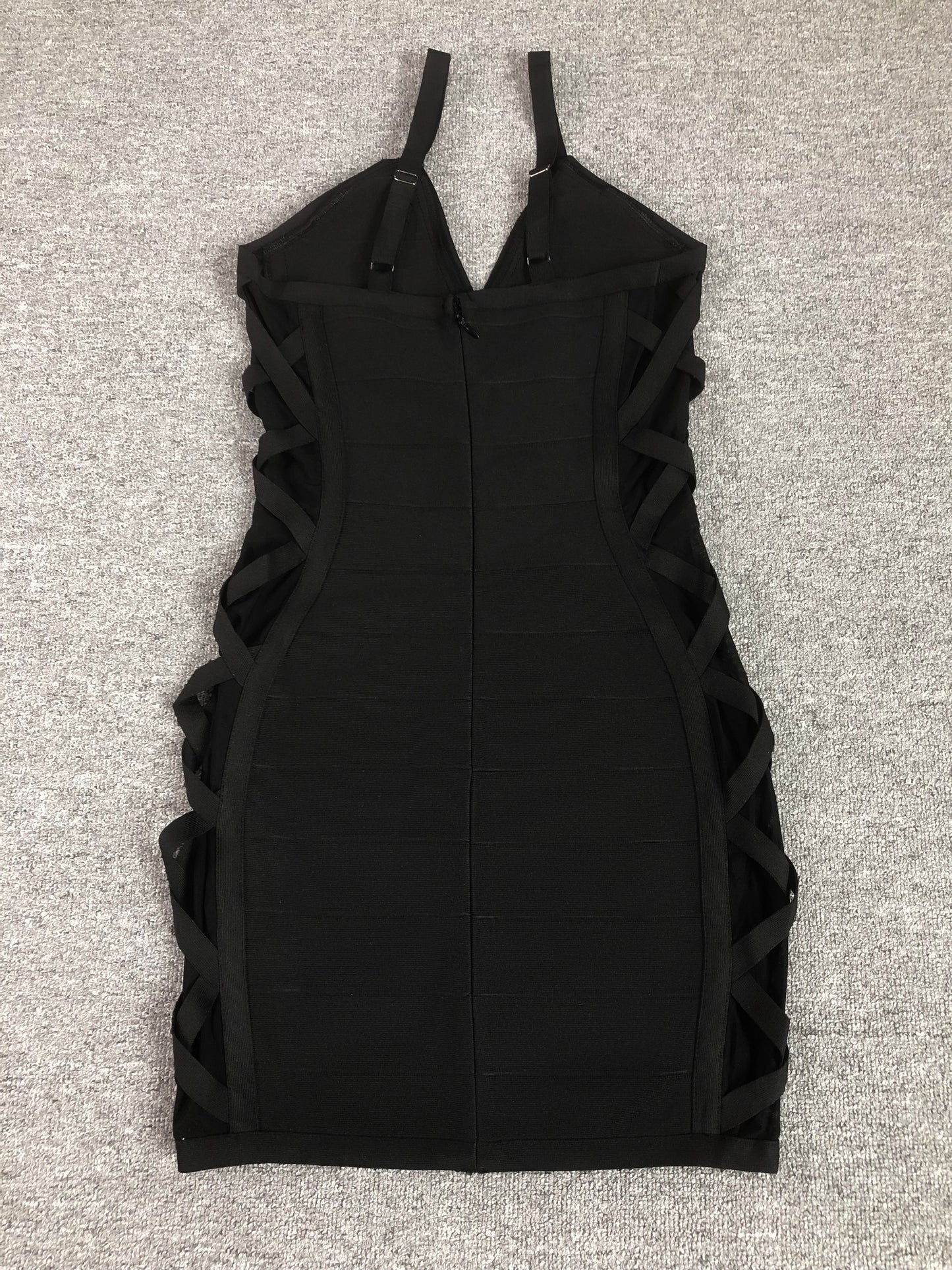 Crossed Side Mesh Mini Dress - vevewholesale