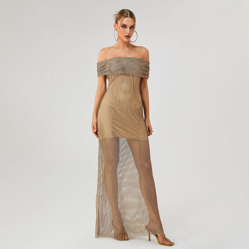 Vestido de lentejuelas asimétrico Anline