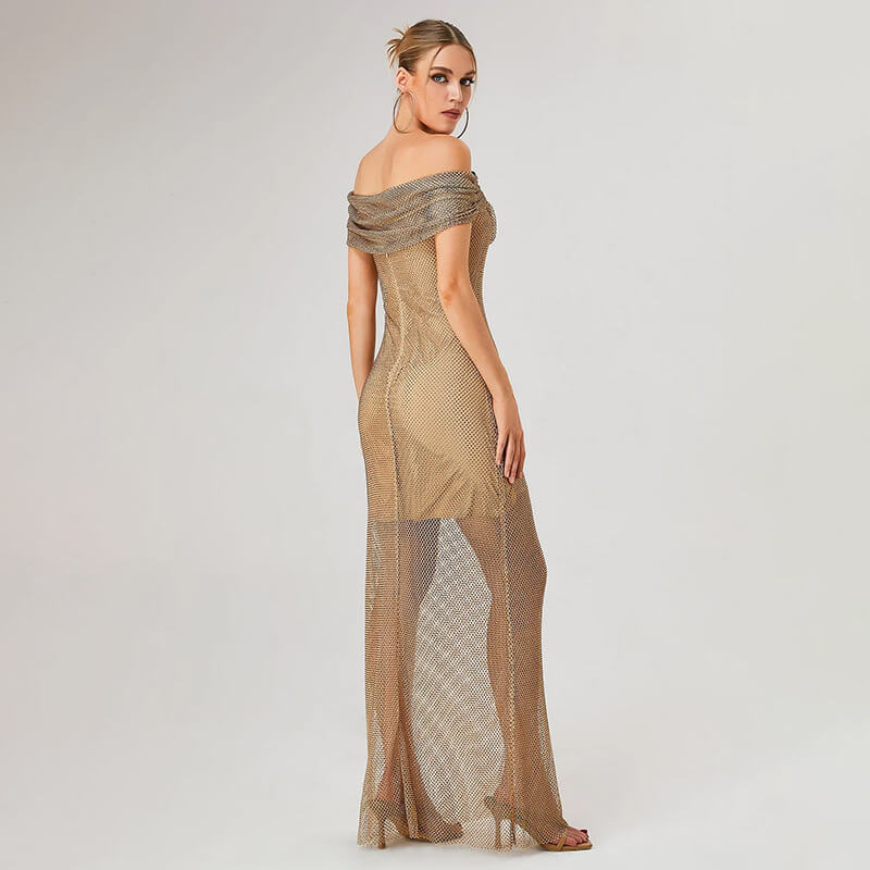 Vestido de lentejuelas asimétrico Anline