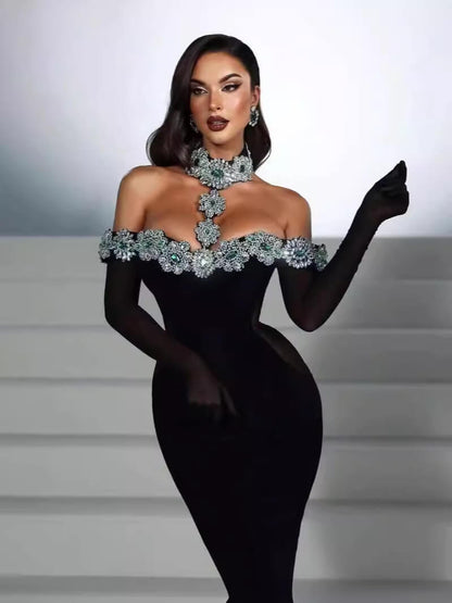 Rhinestone Bandage Party Dress