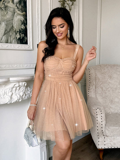 Elegant Halter Mini Dress