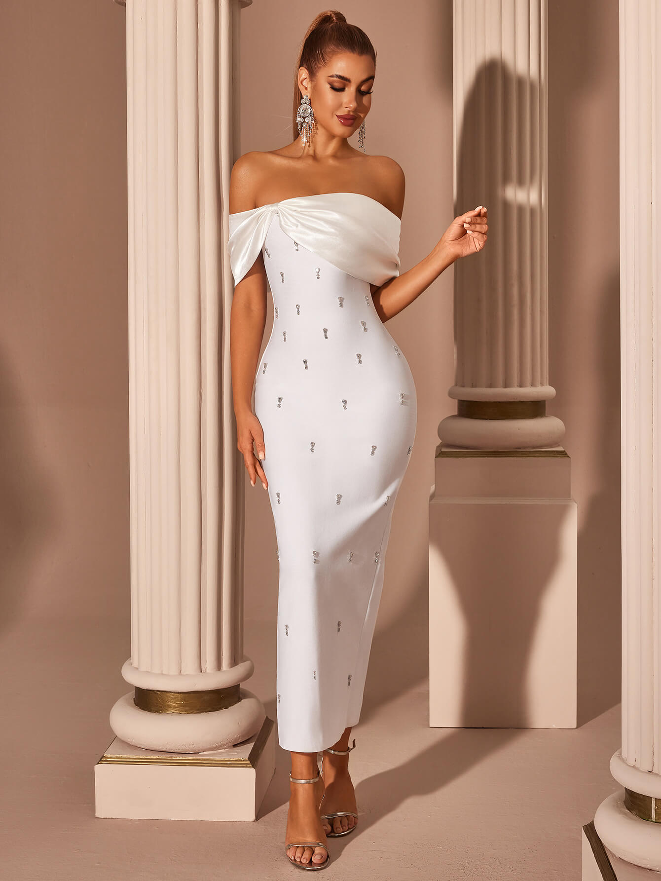 Elegant Off The Shoulder Long Dress