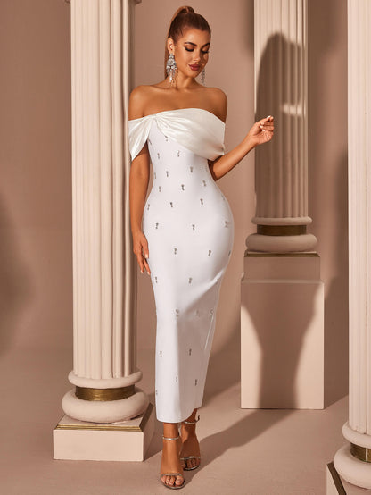 Elegant Off The Shoulder Long Dress