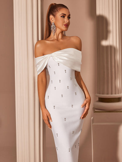 Elegant Off The Shoulder Long Dress