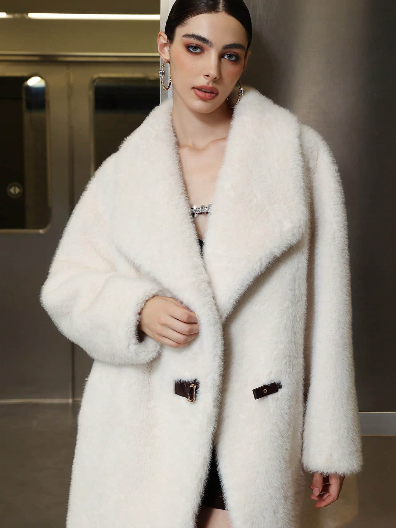 Faux Fur Long Coat