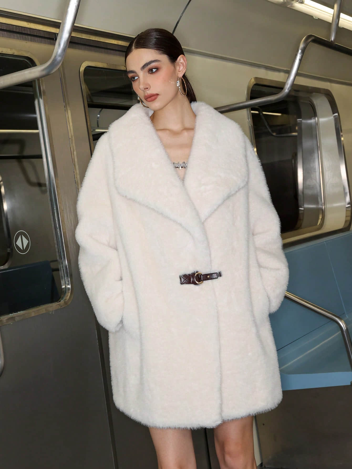 Faux Fur Long Coat