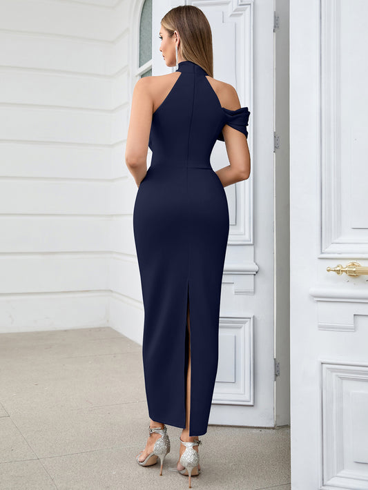 Halter Neck Sleeveless Long Dress