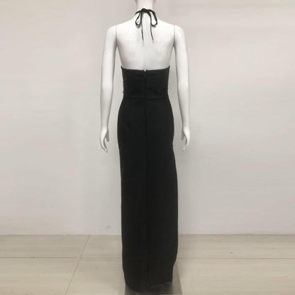 Robe bandeau à dos nu