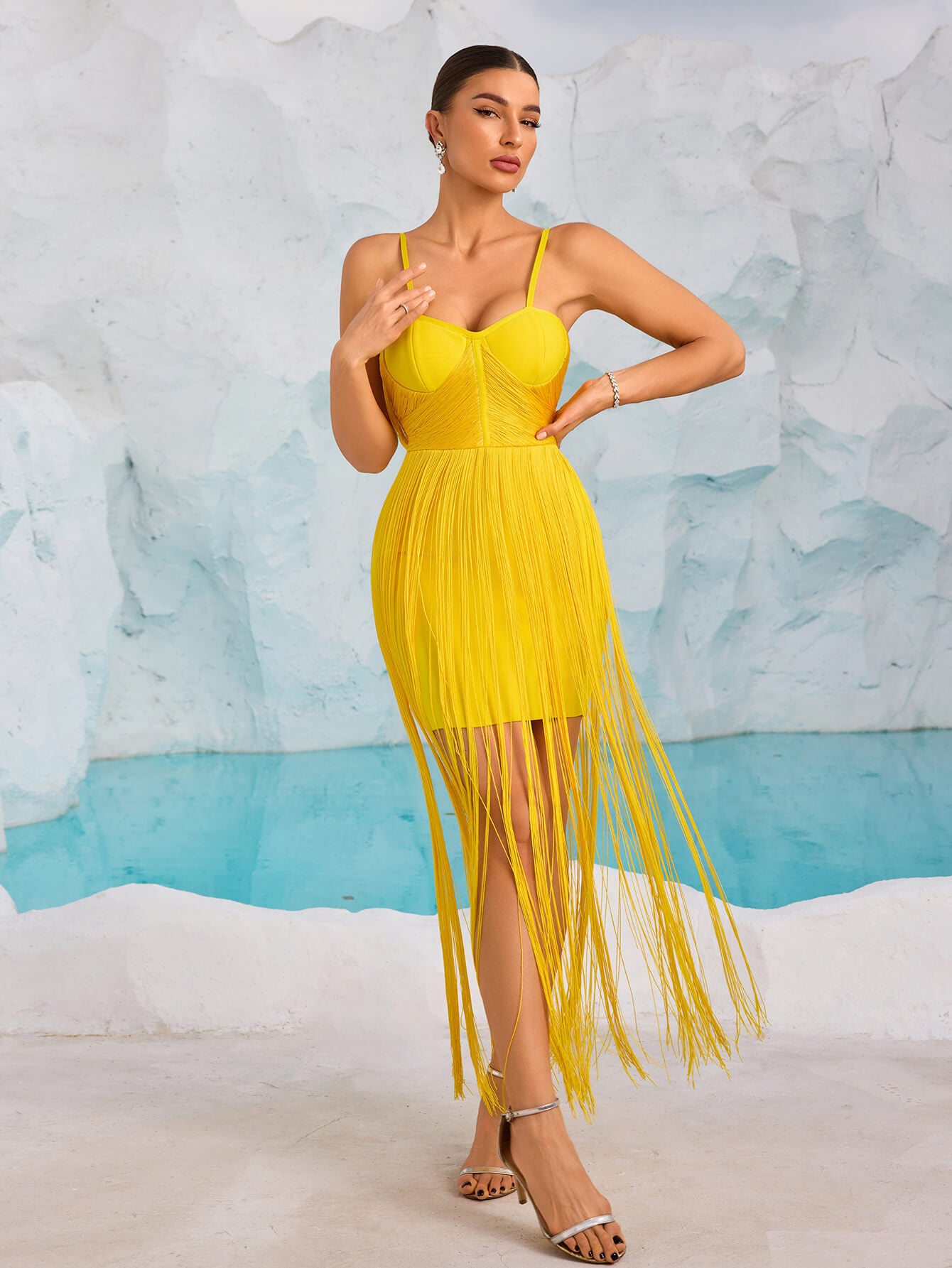 Halter Tassel Bandage Dress