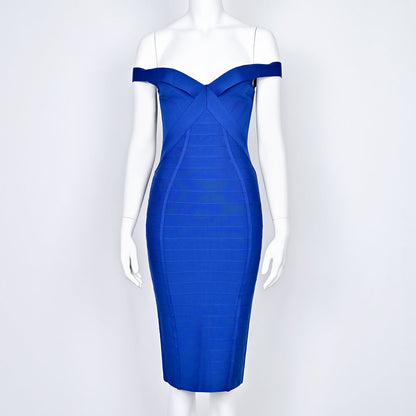 Robe Midi Ladi Bandage Fendue