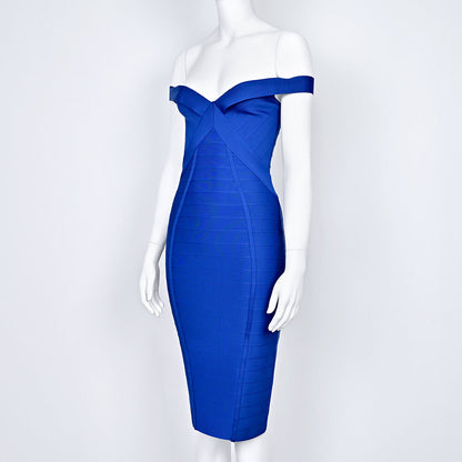 Robe Midi Ladi Bandage Fendue