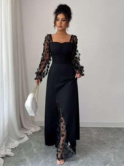 Long-Sleeved  Autumn And Winter Long Dress