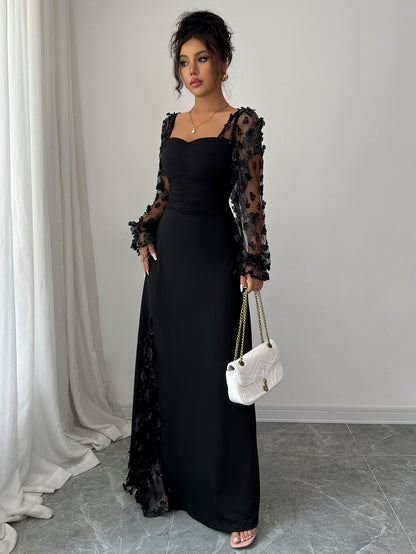 Long-Sleeved  Autumn And Winter Long Dress