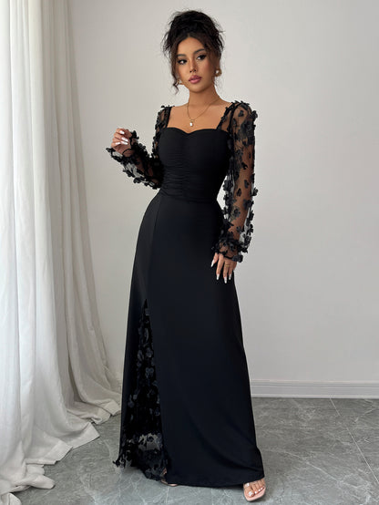 Long-Sleeved  Autumn And Winter Long Dress