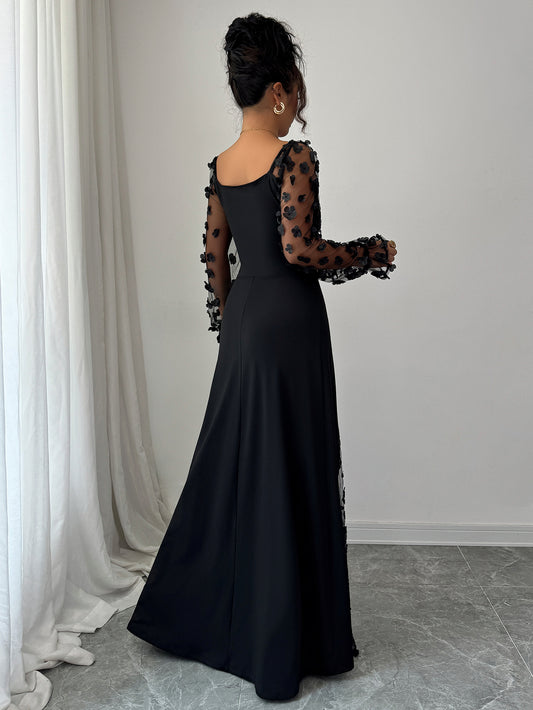 Long-Sleeved  Autumn And Winter Long Dress