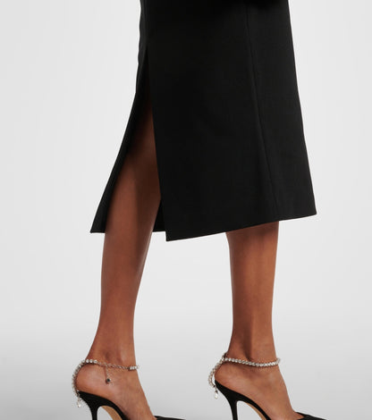 Lotus Leaf Sleeve Backless Bandage Dress