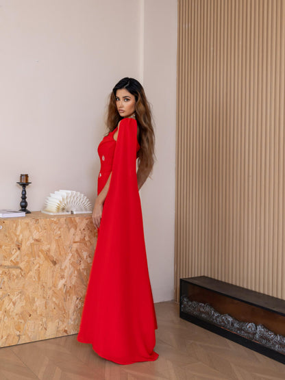 Robe bandage à strass épaules dénudées