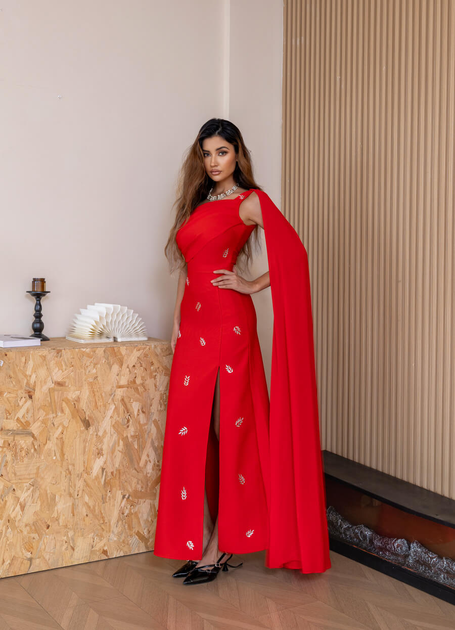 Robe bandage à strass épaules dénudées