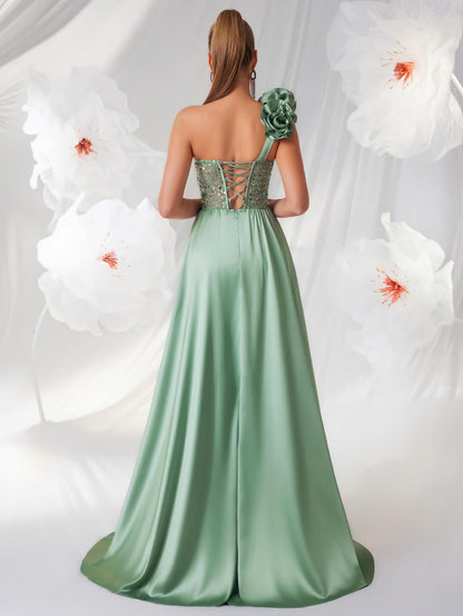 One-Shoulder Sequin Max Dress