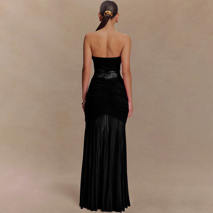 Strapless Lace Long Dress