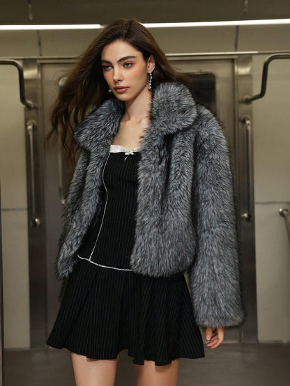 Abrigo de piel cálido