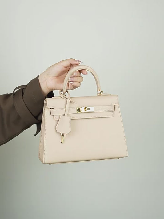 Cowhide Kelly Handbag