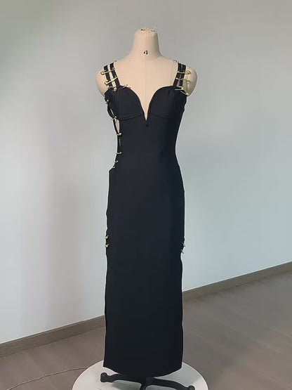Halter Cut-Out Maxi Dress